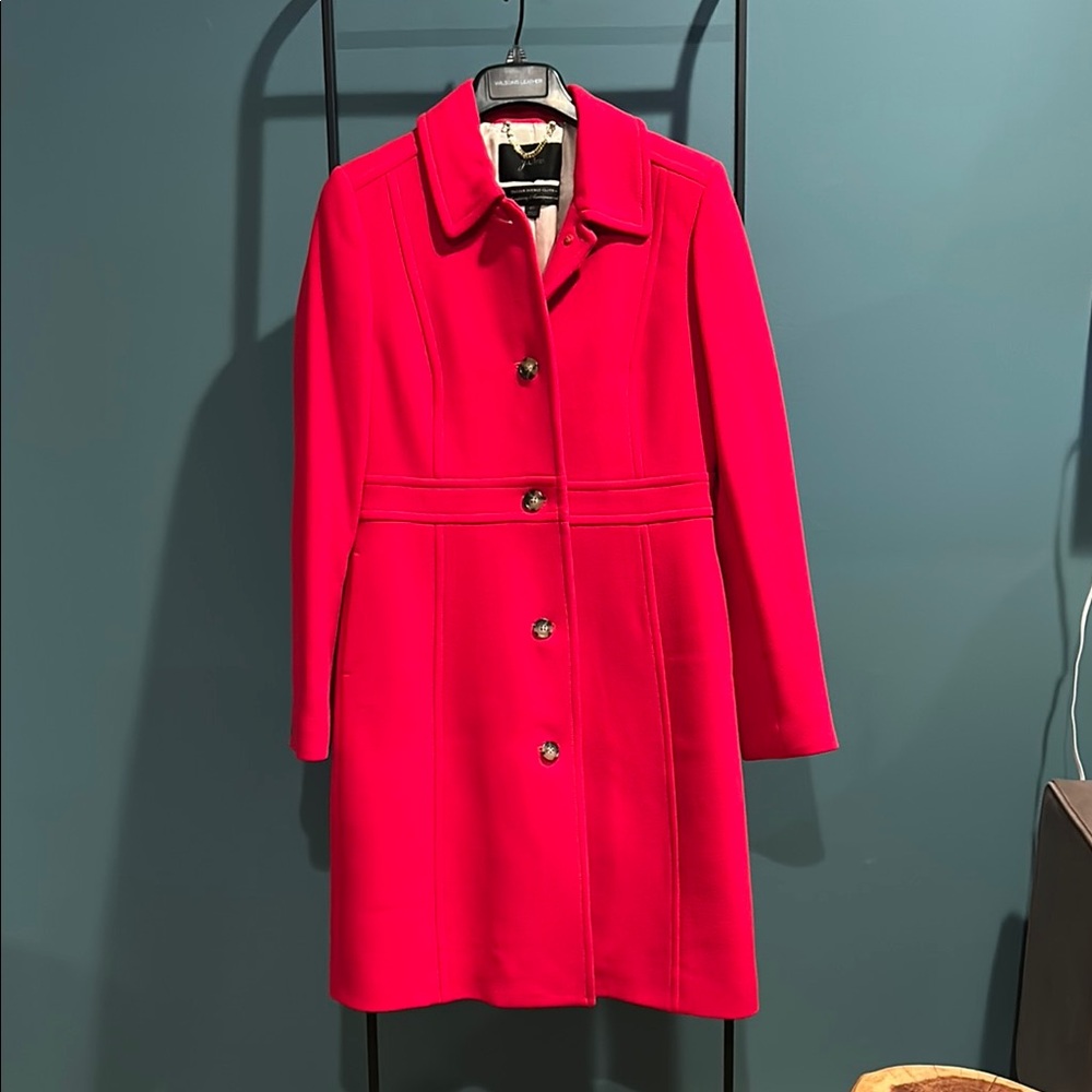 J. Crew Italian Lady Day Coat in Red